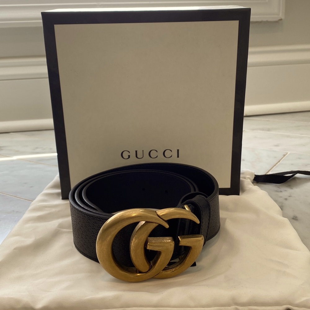 Gucci Wide Leather Belt size 85-34